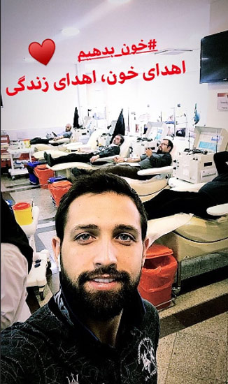 	محسن افشانی در مرکز اهدای خون