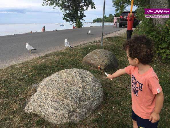 	روناک یونسی: پسرم مهرسام با چنگال به مرغ های دریایی غذا میده | وب 