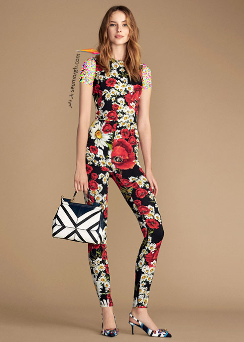 کلکسیون لباس دولچه اند گابانا با گل های قرمز زیبا برای بهار 2016