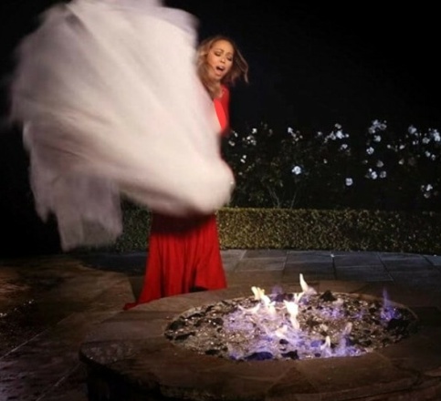 ماریا کری بخاطر اختلاف با داماد لباس عروسی 1 میلیاردی اش را آتش زد! عکس