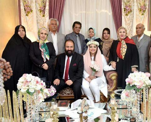 عکس های مراسم عقد نرگس محمدی و همسرش علی اوجی