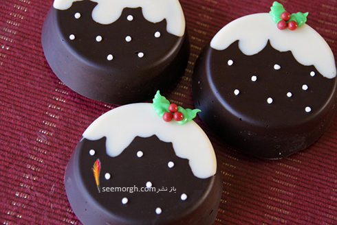 کریسمس : با شکلات و بیسکویت یک شیرینی کریسمسی خوشمزه و آسان درست کنید