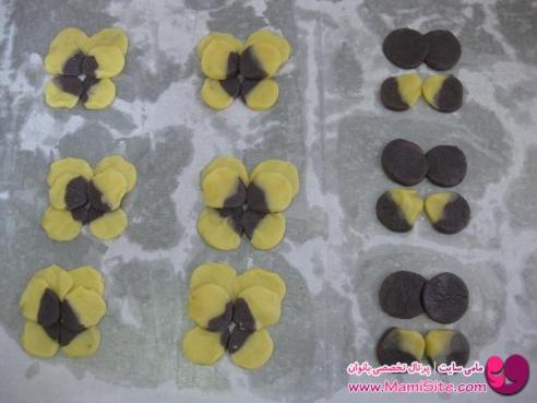شیرینی نوروزی : برای عید امسال شیرینی گل بنفشه ای درست کنید