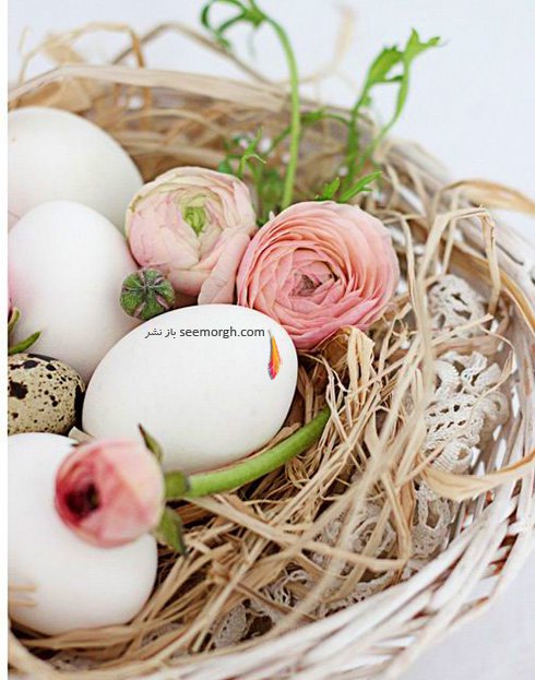 تزیین تخم مرغ هفت سین با گل های طبیعی برای سفره هفت سین!!