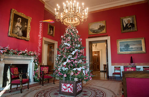 دکوراسیون کریسمسی کاخ سفید به پیشنهاد ملانیا ترامپ + عکس