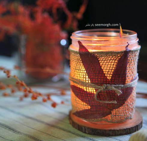 باورتان می شود با شیشه های دور ریختنی بتوانید این شمع های پاییزی زیبا را درست کنید!؟