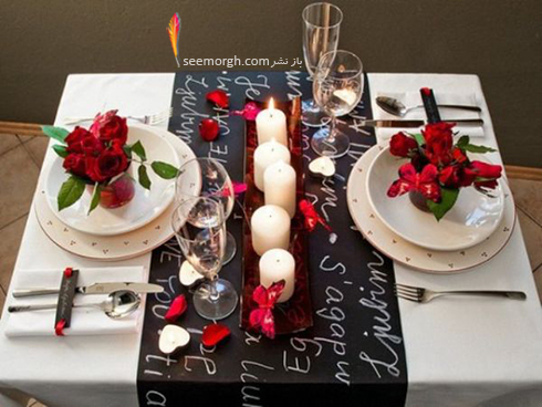 یک میز شام رمانتیک برای همسرتان بچینید