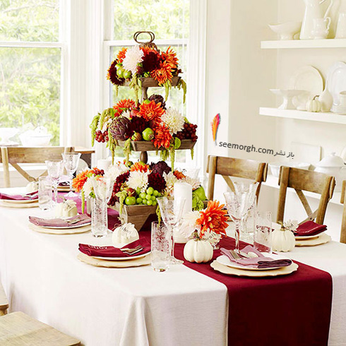 میز ناهارخوری تان را با عناصر پاییزی رنگارنگ کنید