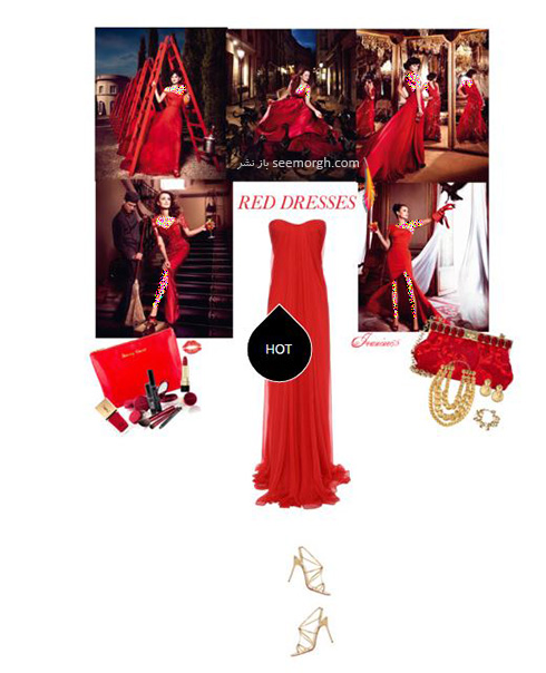 لباس شب تان را به رنگ قرمز و به سبک پنه لوپه کروز ست کنید!!