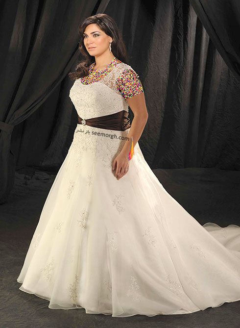 مدل لباس عروس برای دختر خانمهای سایز بزرگ